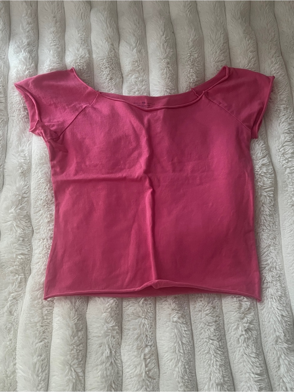 Brandy Melville pink Scoop Neck Cap Sleeve Top